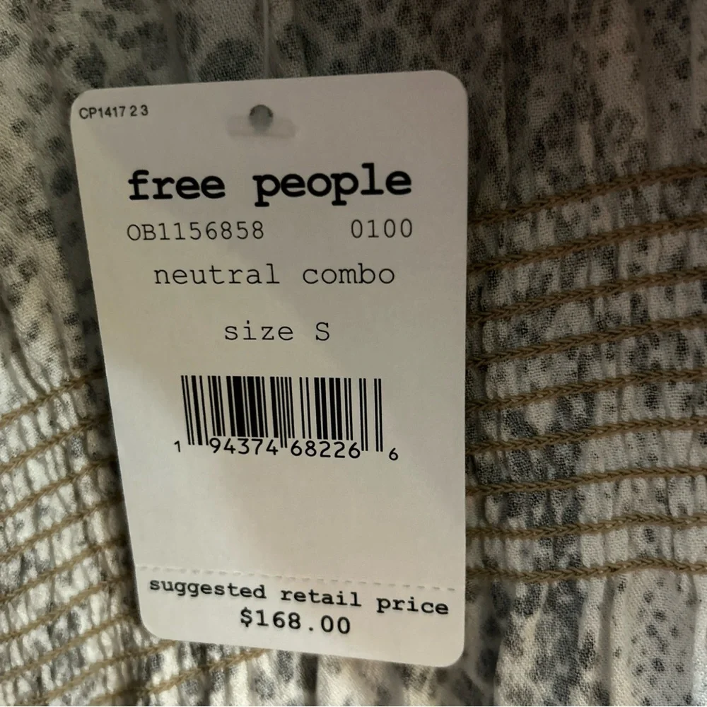 Free‎ People Wild Nights Snake Print Kimono Duster Brown Size S